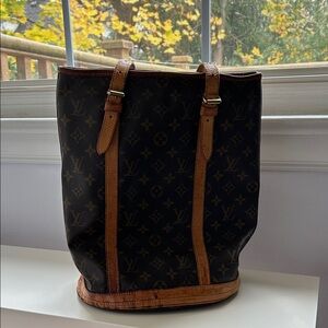 Luxury Brown Monogram Tote Bag antique